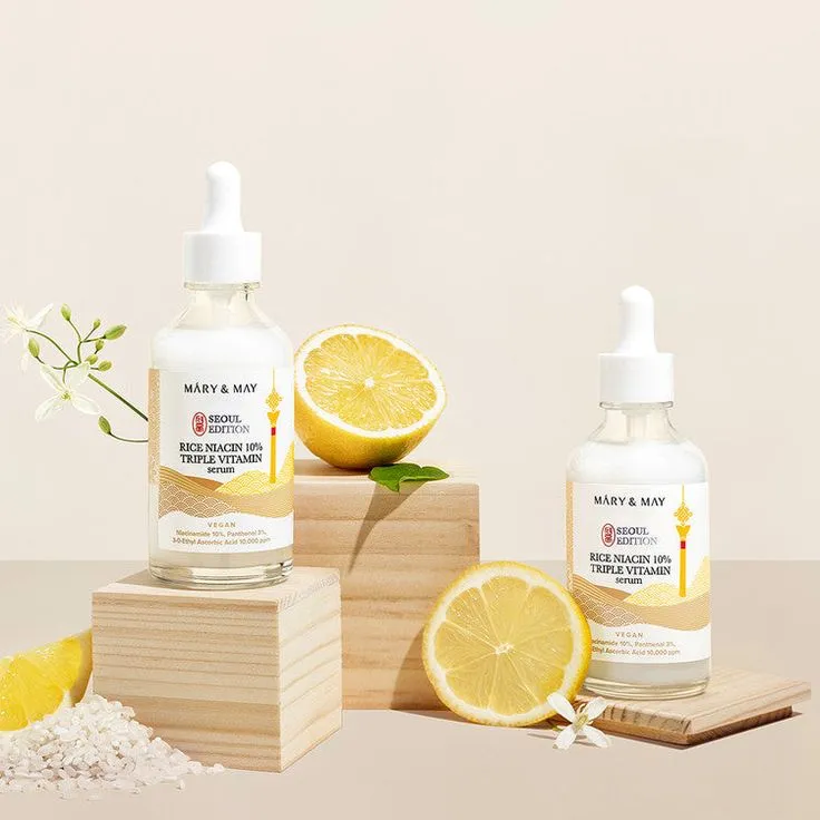سيروم الأرز والنياسيناميد 10% والفيتامينات الثلاثية للتفتيح من ماري آند ماي 80 مل - Authentic Korean Skincare in Egypt