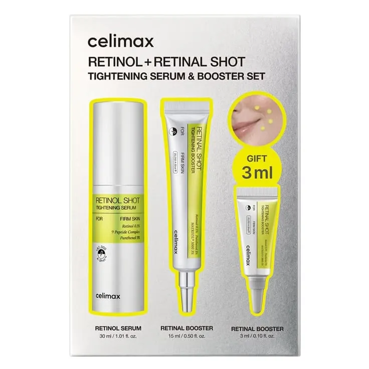 Celimax Retinol + Retinal Shot tightening serum & Booster kit - Authentic Korean Skincare in Egypt