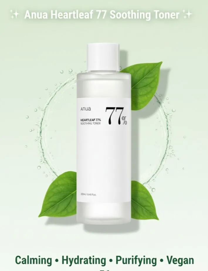 Anua Heartleaf 77% Soothing Toner 250ml Thumbnail 2 - Cosmetics