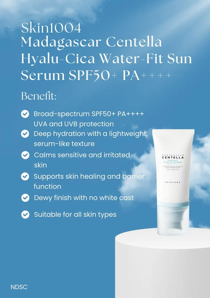SKIN1004 Madagascar Centella Hyalu-Cica Water-Fit Sun Serum 100 Ml Thumbnail 3 - Cosmetics