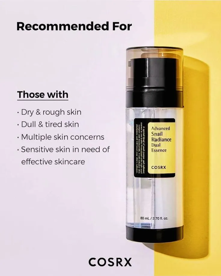 COSRX Advanced Snail Radiance Dual Essence 80ml Thumbnail 3 - Cosmetics