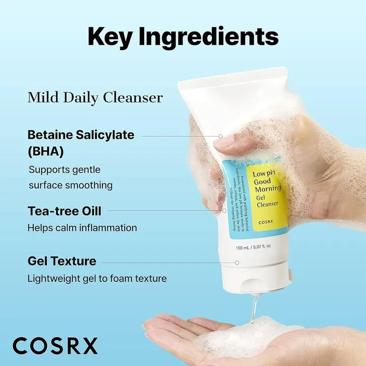Cosrx Low pH Good Morning Cleanser 150ml Thumbnail 2 - Cosmetics